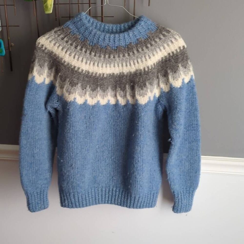 Vintage Danspin 100% will handknitted sweater Denmark. Unisex